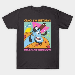 I'm History. No, I'm Mythology! Genie retro distressed style 90s 1990s art by Kelly Design Company T-Shirt